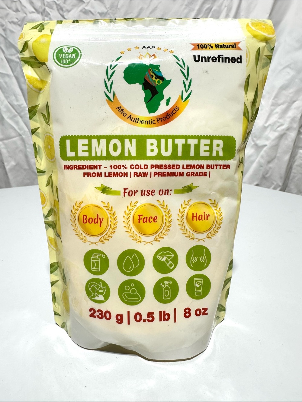AAP Lemon Butter 100% Natural Vegan Body Face Hair Moisturizer